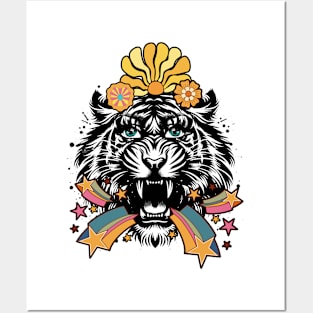 Psychedelic Tiger Posters and Art